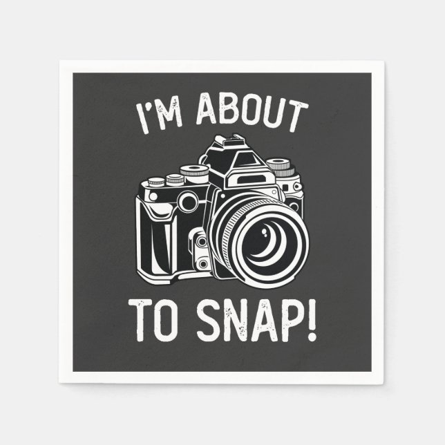 Ich bin im Begriff, lustige Fotografie zu schläfch Serviette (Vorderseite)