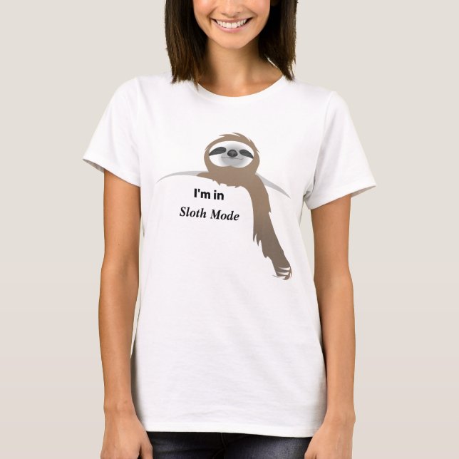 Ich bin im Faultier-Modus Faultier drinnen zerriss T-Shirt (Vorderseite)
