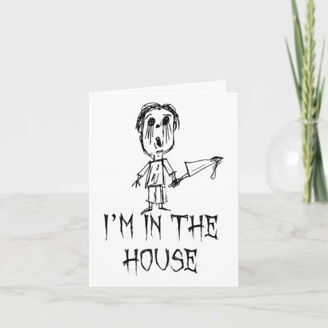 Ich bin im Halloween-Kostümdesign Karte (Vorderseite)