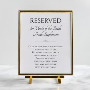Ich bin im Himmel wegen der Hochzeit des Onkels de Poster