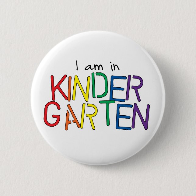 Ich bin im Kindergarten Button (Vorderseite)