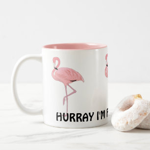 Ich bin im Ruhestand Lustige Pensionierung Rosa Fl Zweifarbige Tasse