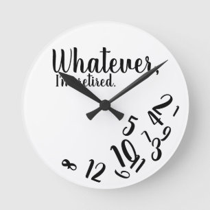 Ich bin im Ruhestand Lustiger Ruhestand Einfache w Runde Wanduhr