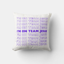 Ich bin im Team Jesus Kissen