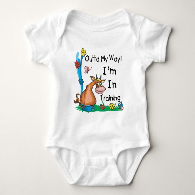Ich bin im Training Baby Strampler (Vorderseite)
