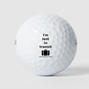 Ich bin im Transit Travel Suitcase Light-Monoton v Golfball