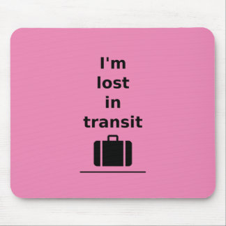 Ich bin im Transit Travel Suitcase Light-Monoton v Mousepad