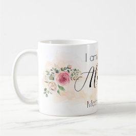 Ich bin immer bei dir, die Aquarellfarben-Rose Kaffeetasse
