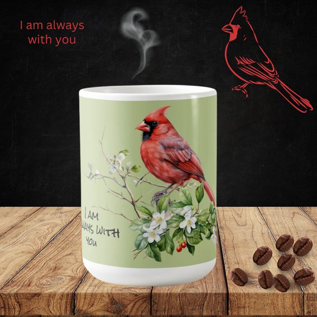 Ich bin immer bei dir Kardinal Bird Kaffeetasse (Von Creator hochgeladen)