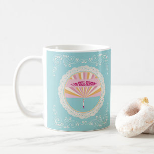 Ich bin immer noch Stehend Blue CUP, Blue Pink Rai Kaffeetasse