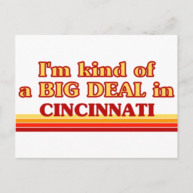 Ich bin in Cincinnati ein großes Geschäft Postkarte (Vorderseite)