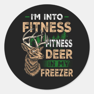 Ich bin in der Fitness Fit'ness Deer in meinem Fre Runder Aufkleber