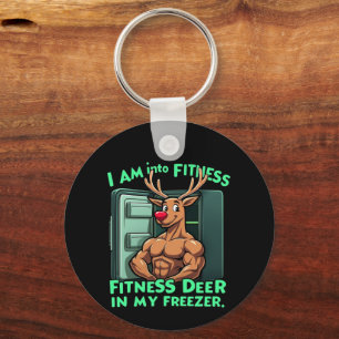Ich bin in der Fitness, Fitness Deer in meinem Fre Schlüsselanhänger