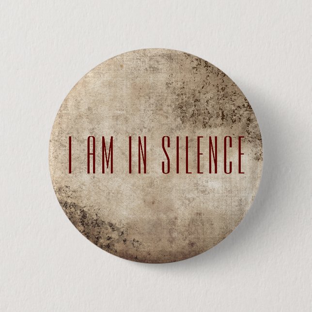 Ich bin in der Stille Meditation Button für Retrea (Vorderseite)