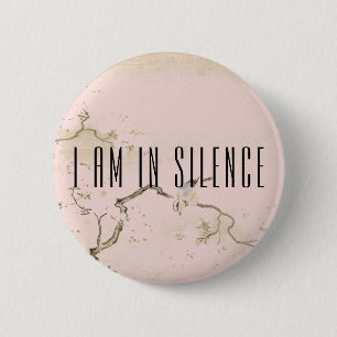 Ich bin in der Stille Meditation Button für Retrea