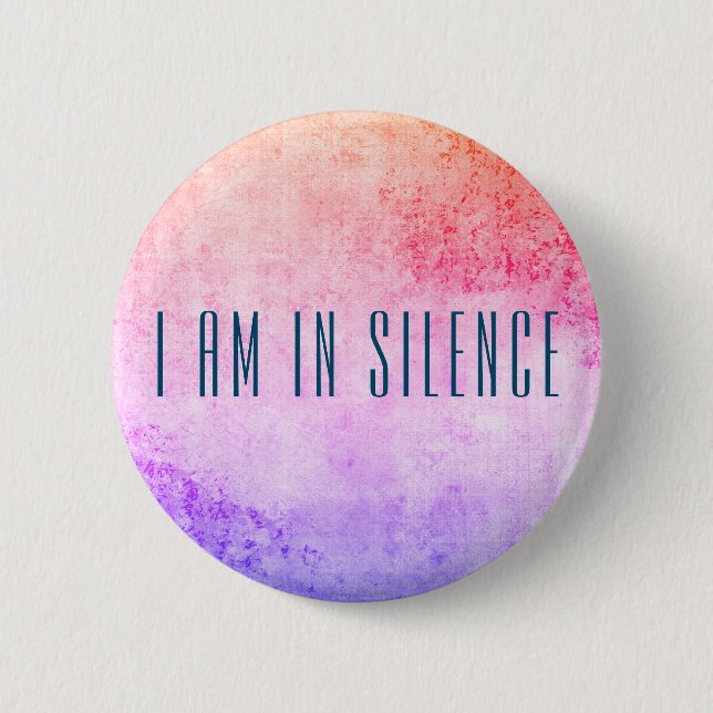 Ich bin in der Stille Meditation Button für Retrea (Vorderseite)