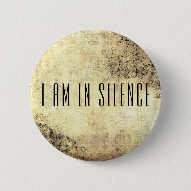 Ich bin in der Stille Meditation Button für Retrea (Vorderseite)