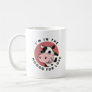 Ich bin in der Stimmung für Liebe Funny Cow Pun Kaffeetasse