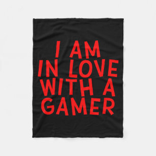 Ich bin in einen Gamer verliebt, süßes Valentinsta Fleecedecke