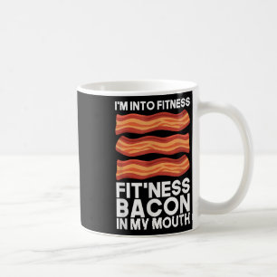 Ich bin in Fitness Bacon in meinem Mund T-Shirt Gr Kaffeetasse