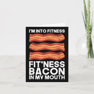 Ich bin in Fitness Bacon in meinem Mund T-Shirt Gr Karte