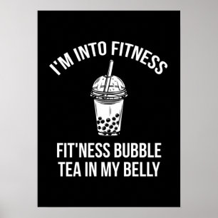Ich bin in Fitness Blasen Tee in meinem Bauch - Fu Poster