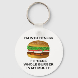 Ich bin in Fitness-Burger Schlüsselanhänger
