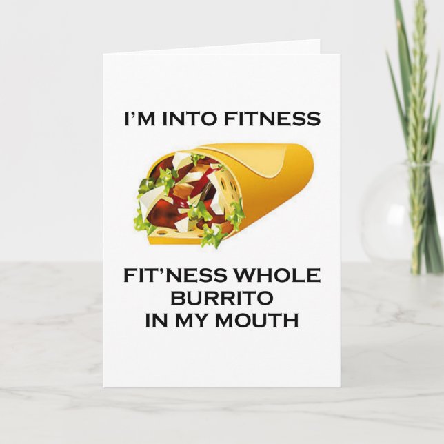 Ich bin in Fitness Burrito Karte (Vorderseite)