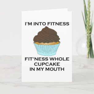 Ich bin in Fitness Cupcake Karte