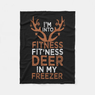 Ich bin in Fitness Deer Freezer Funny Hunter Vater Fleecedecke