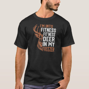 Ich bin in Fitness Deer Freezer Funny Hunter Vater T-Shirt