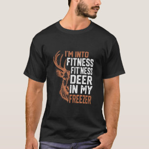 Ich bin in Fitness Deer Freezer Funny Hunter Vater T-Shirt