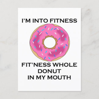 Ich bin in Fitness Donut Feiertagspostkarte