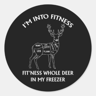 Ich bin in Fitness Fitness Hirsch in meinem Freeze Runder Aufkleber