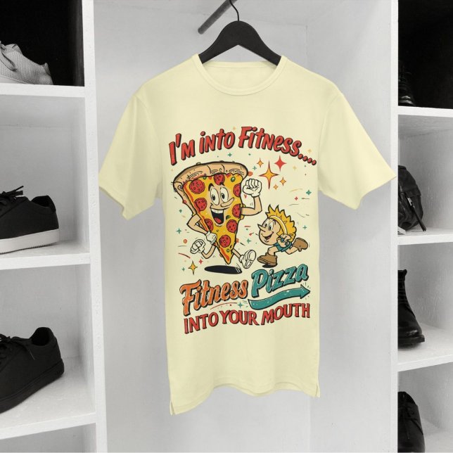 Ich bin in Fitness Fit'ness Pizza in meinem Mund Tri-Blend Shirt (Von Creator hochgeladen)