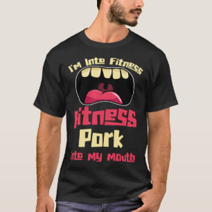Ich bin in Fitness Fitness Schweinefleisch in mein T-Shirt