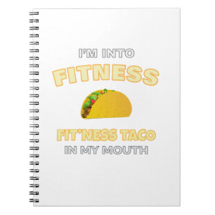 Ich bin in Fitness, Fitness Taco in meiner Mundsch Notizblock