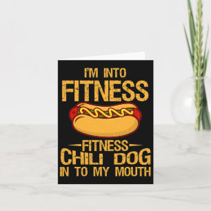 Ich bin in Fitness Gym Workouts Vintager Chili Hun Karte