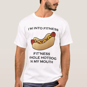 Ich bin in Fitness-Hotdog T-Shirt