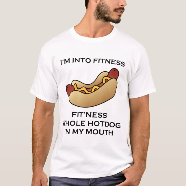 Ich bin in Fitness-Hotdog T-Shirt (Vorderseite)