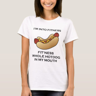 Ich bin in Fitness-Hotdog T-Shirt