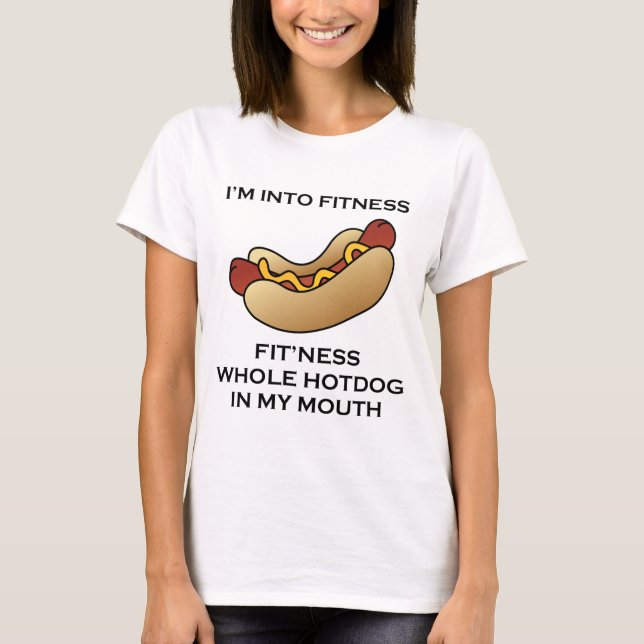 Ich bin in Fitness-Hotdog T-Shirt (Vorderseite)