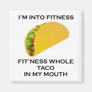 Ich bin in Fitness Taco Magnet