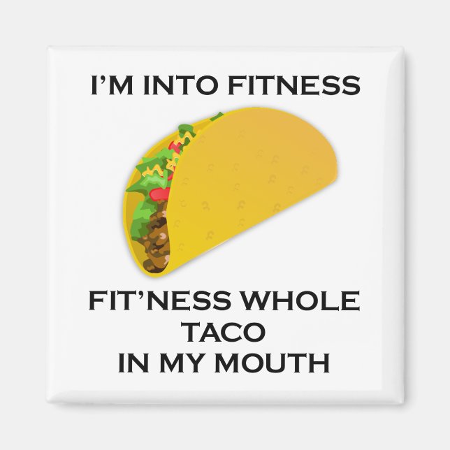 Ich bin in Fitness Taco Magnet (Vorne)