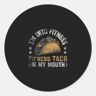 Ich bin in Fitness-Tacos Mexikanisch Cinco De Mayo Runder Aufkleber