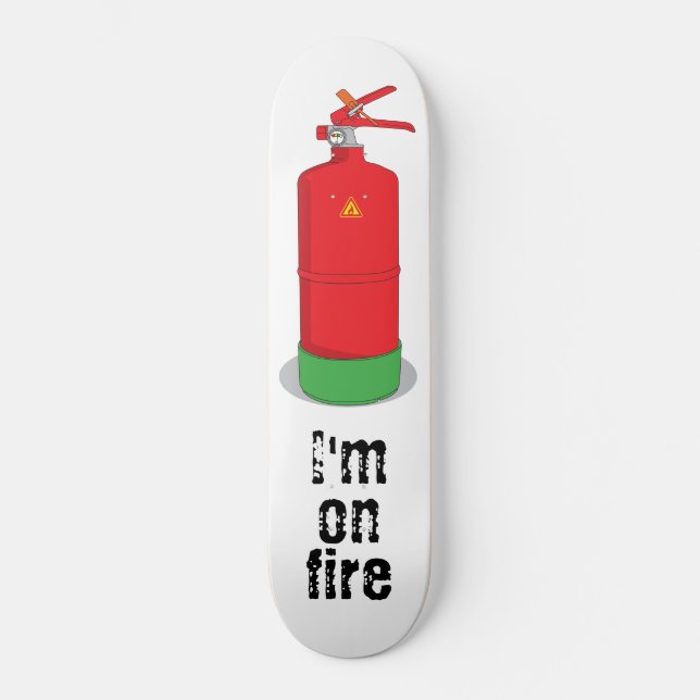 Ich bin in Flammen Skateboard (Vorderseite)