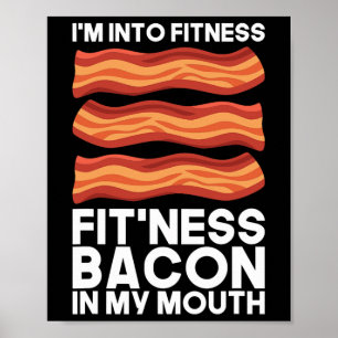 Ich bin in Form Speck in meinem Mund T-Shirt Bbq F Poster