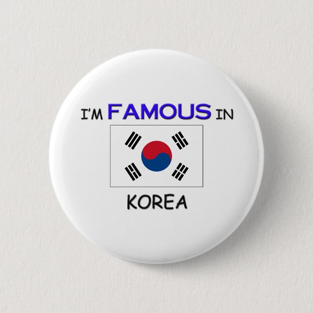 Ich bin in KOREA berühmt Button (Vorderseite)