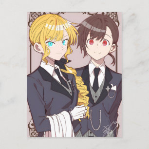 Ich bin in Liebe mit dem Elend   Rae and Claire Postkarte