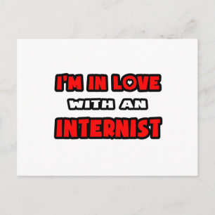 Ich bin in Liebe mit einem Internisten Postkarte